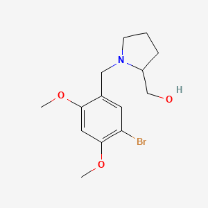 molecular formula C14H20BrNO3 B6057573 [1-(5-bromo-2,4-dimethoxybenzyl)-2-pyrrolidinyl]methanol 