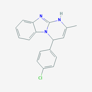 molecular formula C17H14ClN3 B060576 1,4-Dihydro-4-(4-chlorophenyl)-2-methylpyrimido(1,2-a)benzimidazole CAS No. 169132-72-3