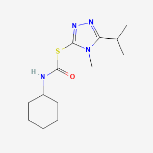 molecular formula C13H22N4OS B6057604 S-(5-isopropyl-4-methyl-4H-1,2,4-triazol-3-yl) cyclohexylthiocarbamate 