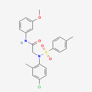 molecular formula C23H23ClN2O4S B6057610 N~2~-(4-chloro-2-methylphenyl)-N~1~-(3-methoxyphenyl)-N~2~-[(4-methylphenyl)sulfonyl]glycinamide 