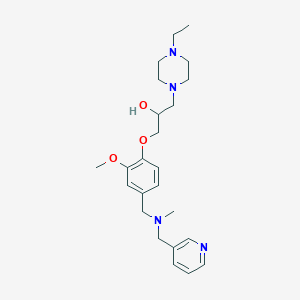 molecular formula C24H36N4O3 B6057613 1-(4-ethyl-1-piperazinyl)-3-(2-methoxy-4-{[methyl(3-pyridinylmethyl)amino]methyl}phenoxy)-2-propanol 