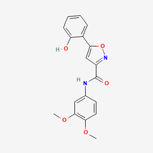 molecular formula C18H16N2O5 B6057623 N-(3,4-dimethoxyphenyl)-5-(2-hydroxyphenyl)-3-isoxazolecarboxamide 