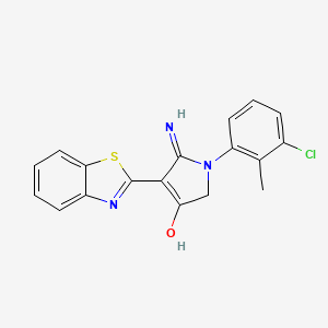 5-amino-4-(1,3-benzothiazol-2-yl)-1-(3-chloro-2-methylphenyl)-1,2-dihydro-3H-pyrrol-3-one