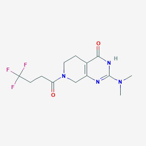 molecular formula C13H17F3N4O2 B6057633 2-(dimethylamino)-7-(4,4,4-trifluorobutanoyl)-5,6,7,8-tetrahydropyrido[3,4-d]pyrimidin-4(3H)-one 