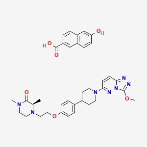 molecular formula C36H41N7O6 B605767 AZD5153 6-羟基-2-萘甲酸 CAS No. 1869912-40-2