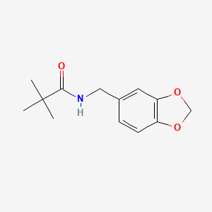 molecular formula C13H17NO3 B6057681 N-(1,3-benzodioxol-5-ylmethyl)-2,2-dimethylpropanamide 