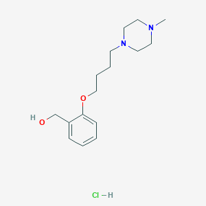 molecular formula C16H27ClN2O2 B6057683 {2-[4-(4-methyl-1-piperazinyl)butoxy]phenyl}methanol hydrochloride 