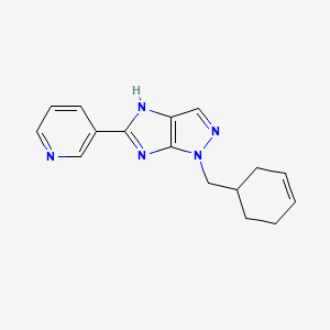 molecular formula C16H17N5 B6057688 1-(3-cyclohexen-1-ylmethyl)-5-(3-pyridinyl)-1,4-dihydroimidazo[4,5-c]pyrazole 
