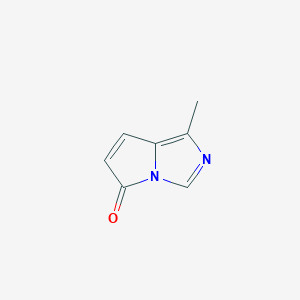 molecular formula C7H6N2O B060577 1-Methyl-5H-pyrrolo[1,2-c]imidazol-5-one CAS No. 194344-82-6