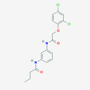 molecular formula C18H18Cl2N2O3 B6057704 N-(3-{[2-(2,4-dichlorophenoxy)acetyl]amino}phenyl)butanamide 