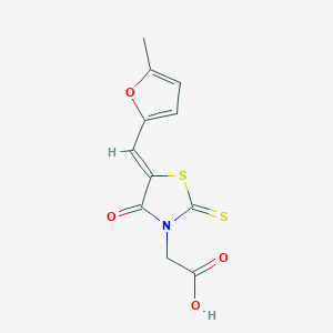 {5-[(5-methyl-2-furyl)methylene]-4-oxo-2-thioxo-1,3-thiazolidin-3-yl}acetic acid