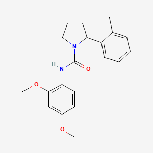molecular formula C20H24N2O3 B6057722 N-(2,4-dimethoxyphenyl)-2-(2-methylphenyl)-1-pyrrolidinecarboxamide 