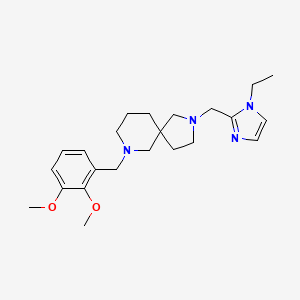 molecular formula C23H34N4O2 B6057724 7-(2,3-dimethoxybenzyl)-2-[(1-ethyl-1H-imidazol-2-yl)methyl]-2,7-diazaspiro[4.5]decane 