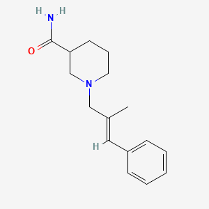 molecular formula C16H22N2O B6057730 1-(2-methyl-3-phenyl-2-propen-1-yl)-3-piperidinecarboxamide 