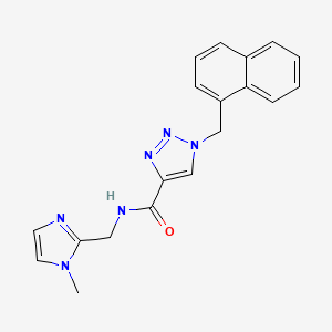 molecular formula C19H18N6O B6057754 N-[(1-methyl-1H-imidazol-2-yl)methyl]-1-(1-naphthylmethyl)-1H-1,2,3-triazole-4-carboxamide 
