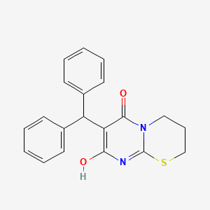 molecular formula C20H18N2O2S B6057770 7-(diphenylmethyl)-8-hydroxy-3,4-dihydro-2H,6H-pyrimido[2,1-b][1,3]thiazin-6-one 