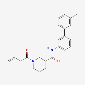 molecular formula C23H26N2O2 B6057774 1-(3-butenoyl)-N-(3'-methyl-3-biphenylyl)-3-piperidinecarboxamide 