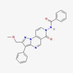 molecular formula C24H19N5O3 B6057803 N-[2-(methoxymethyl)-6-oxo-3-phenylpyrazolo[1,5-a]pyrido[3,4-e]pyrimidin-7(6H)-yl]benzamide 