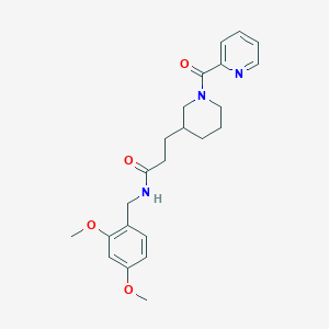 molecular formula C23H29N3O4 B6057804 N-(2,4-dimethoxybenzyl)-3-[1-(2-pyridinylcarbonyl)-3-piperidinyl]propanamide 