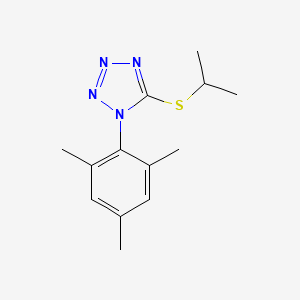 molecular formula C13H18N4S B6057811 5-(isopropylthio)-1-mesityl-1H-tetrazole 