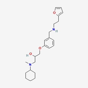 molecular formula C23H34N2O3 B6057817 1-[cyclohexyl(methyl)amino]-3-[3-({[2-(2-furyl)ethyl]amino}methyl)phenoxy]-2-propanol 