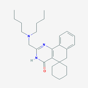 molecular formula C26H37N3O B6057837 2-[(dibutylamino)methyl]-3H-spiro[benzo[h]quinazoline-5,1'-cyclohexan]-4(6H)-one 