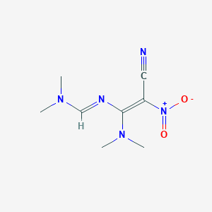 molecular formula C8H13N5O2 B6057875 N'-[2-cyano-1-(dimethylamino)-2-nitrovinyl]-N,N-dimethylimidoformamide 