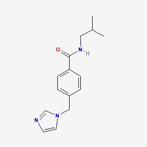molecular formula C15H19N3O B6057883 4-(1H-imidazol-1-ylmethyl)-N-isobutylbenzamide 