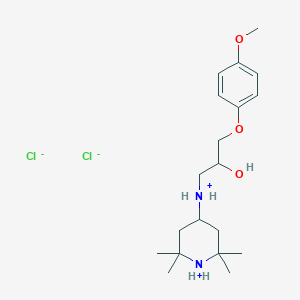 molecular formula C19H34Cl2N2O3 B6057900 1-(4-methoxyphenoxy)-3-[(2,2,6,6-tetramethyl-4-piperidinyl)amino]-2-propanol dihydrochloride 