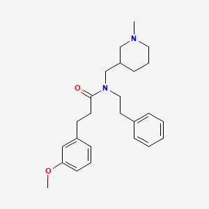 molecular formula C25H34N2O2 B6057907 3-(3-methoxyphenyl)-N-[(1-methyl-3-piperidinyl)methyl]-N-(2-phenylethyl)propanamide 