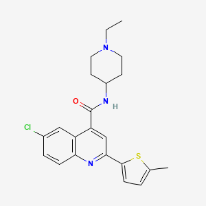 molecular formula C22H24ClN3OS B6057928 6-chloro-N-(1-ethyl-4-piperidinyl)-2-(5-methyl-2-thienyl)-4-quinolinecarboxamide 
