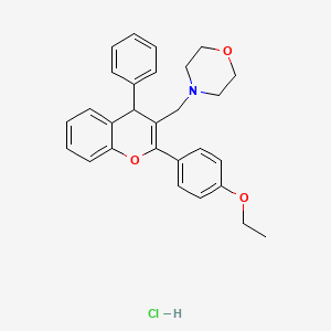 molecular formula C28H30ClNO3 B6057958 4-{[2-(4-ethoxyphenyl)-4-phenyl-4H-chromen-3-yl]methyl}morpholine hydrochloride 
