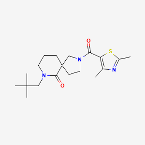 molecular formula C19H29N3O2S B6057963 7-(2,2-dimethylpropyl)-2-[(2,4-dimethyl-1,3-thiazol-5-yl)carbonyl]-2,7-diazaspiro[4.5]decan-6-one 