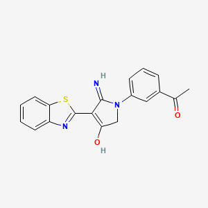 molecular formula C19H15N3O2S B6057983 1-(3-acetylphenyl)-5-amino-4-(1,3-benzothiazol-2-yl)-1,2-dihydro-3H-pyrrol-3-one 