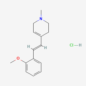 molecular formula C15H20ClNO B6057999 4-[2-(2-methoxyphenyl)vinyl]-1-methyl-1,2,3,6-tetrahydropyridine hydrochloride 
