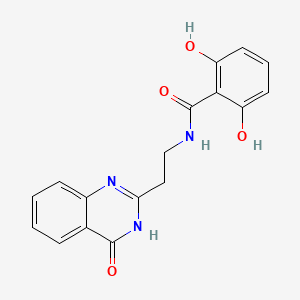 molecular formula C17H15N3O4 B6058005 2,6-dihydroxy-N-[2-(4-oxo-3,4-dihydroquinazolin-2-yl)ethyl]benzamide 
