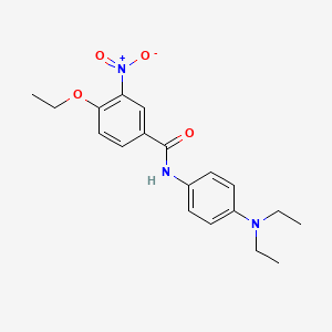 molecular formula C19H23N3O4 B6058036 N-[4-(diethylamino)phenyl]-4-ethoxy-3-nitrobenzamide 