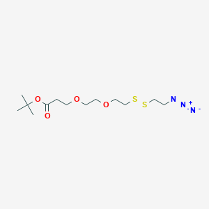 molecular formula C13H25N3O4S2 B605804 Azidoethyl-SS-PEG2-Boc CAS No. 2144777-83-1