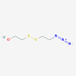 molecular formula C4H9N3OS2 B605805 Azidoethyl-SS-ethylalcohol CAS No. 1807540-82-4