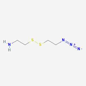 molecular formula C4H10N4S2 B605806 Azidoethyl-SS-ethylamine CAS No. 1807512-40-8