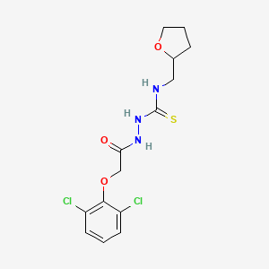 molecular formula C14H17Cl2N3O3S B6058072 2-[(2,6-dichlorophenoxy)acetyl]-N-(tetrahydro-2-furanylmethyl)hydrazinecarbothioamide 