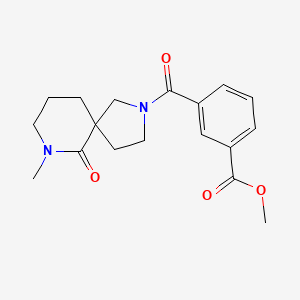 molecular formula C18H22N2O4 B6058082 methyl 3-[(7-methyl-6-oxo-2,7-diazaspiro[4.5]dec-2-yl)carbonyl]benzoate 