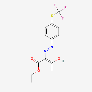 molecular formula C13H13F3N2O3S B6058112 ethyl 3-oxo-2-({4-[(trifluoromethyl)thio]phenyl}hydrazono)butanoate 