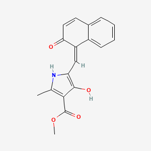 molecular formula C18H15NO4 B6058148 methyl 5-[(2-hydroxy-1-naphthyl)methylene]-2-methyl-4-oxo-4,5-dihydro-1H-pyrrole-3-carboxylate 