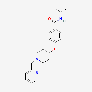 molecular formula C21H27N3O2 B6058176 N-isopropyl-4-{[1-(2-pyridinylmethyl)-4-piperidinyl]oxy}benzamide 