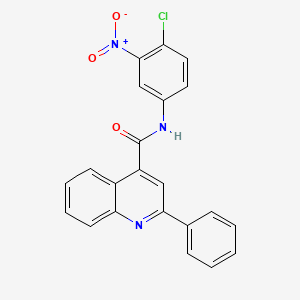 molecular formula C22H14ClN3O3 B6058181 N-(4-chloro-3-nitrophenyl)-2-phenyl-4-quinolinecarboxamide 