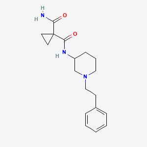 N~1~-[1-(2-phenylethyl)-3-piperidinyl]-1,1-cyclopropanedicarboxamide