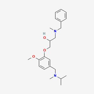 molecular formula C23H34N2O3 B6058242 1-[benzyl(methyl)amino]-3-(5-{[isopropyl(methyl)amino]methyl}-2-methoxyphenoxy)-2-propanol 