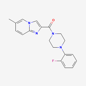 molecular formula C19H19FN4O B6058274 2-{[4-(2-fluorophenyl)-1-piperazinyl]carbonyl}-6-methylimidazo[1,2-a]pyridine 