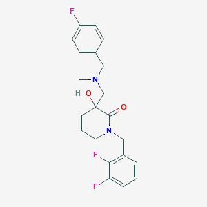 molecular formula C21H23F3N2O2 B6058284 1-(2,3-difluorobenzyl)-3-{[(4-fluorobenzyl)(methyl)amino]methyl}-3-hydroxy-2-piperidinone 